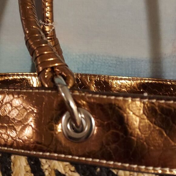 Guess Zebra Print Tote Bag - Black and Brown - Picture 6 of 10